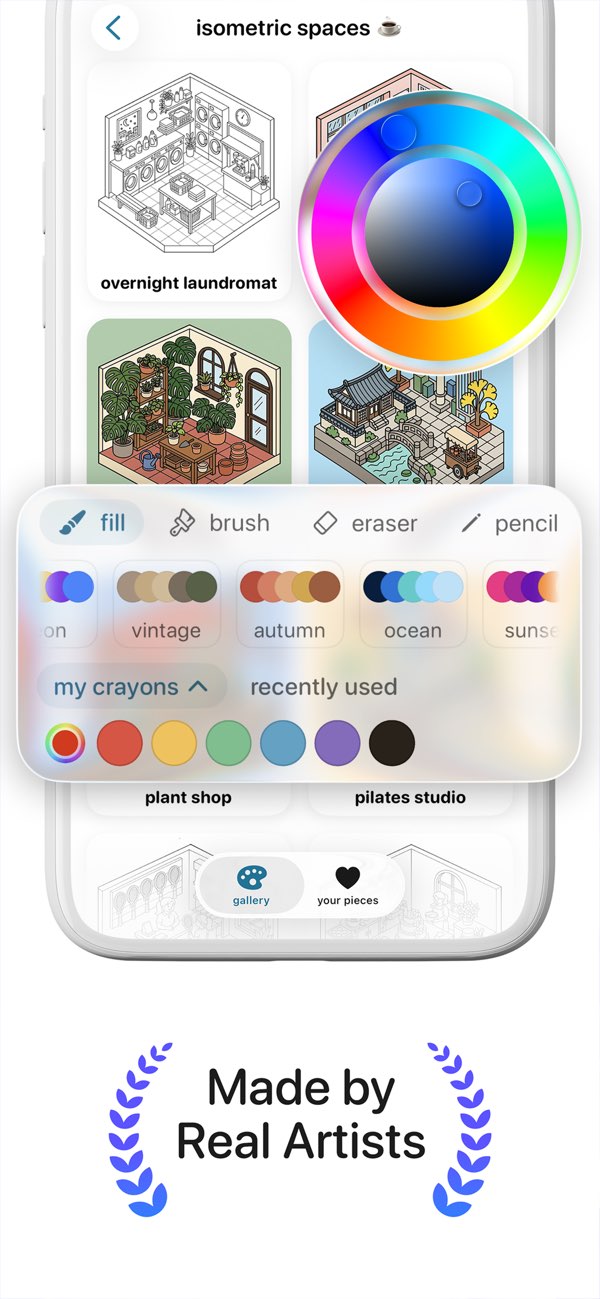 Coloring tools and curated palettes