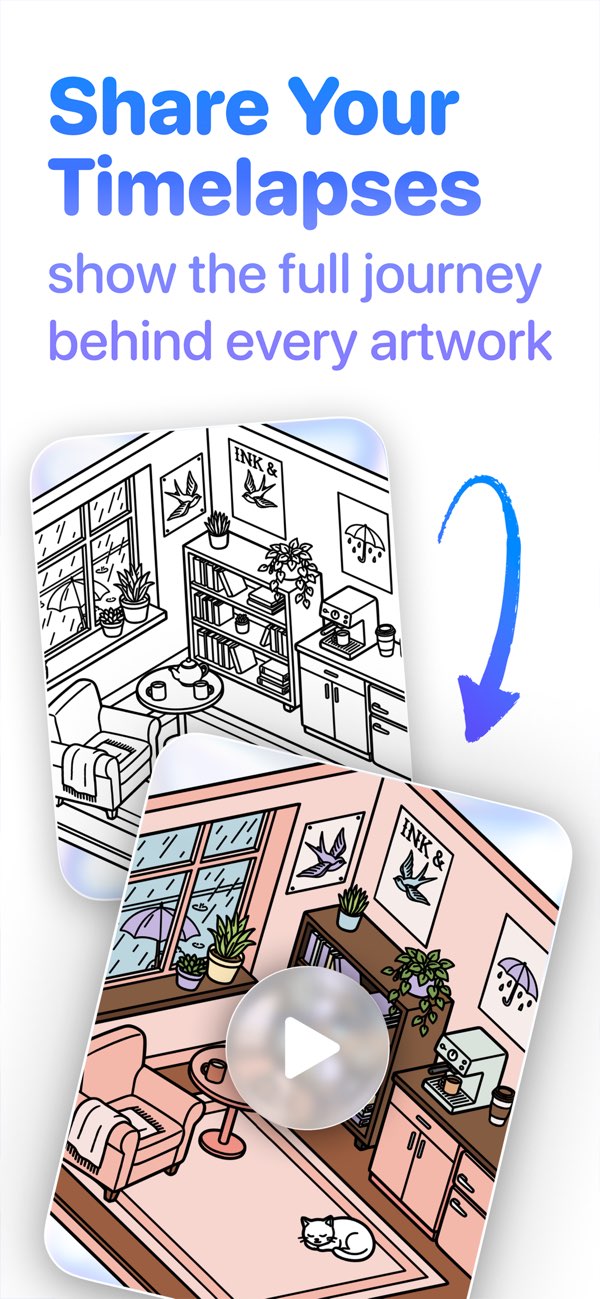 Time-lapse replay of a finished artwork