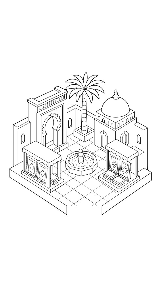 marrakech coloring page for adults — free printable PDF